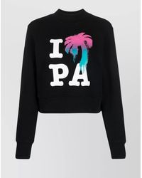 Palm Angels - I Love Pa Cotton Crewneck Sweatshirt - Lyst
