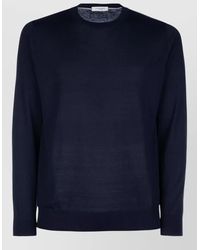 Paolo Pecora - Crew Neck Knitwear Long Sleeves Ribbed Trims - Lyst