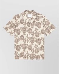 Les Deux - Silk Nylon Short Sleeve Floral Top - Lyst