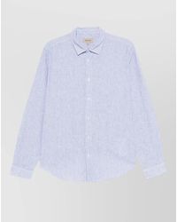 Woolrich - Linen Shirt Long Sleeve Striped Design - Lyst