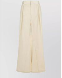 Maison Margiela - Pleated Wide-Leg Trousers - Lyst