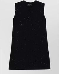 Fabiana Filippi - Sequined Sleeveless Ribbed Knit Mini Dress - Lyst