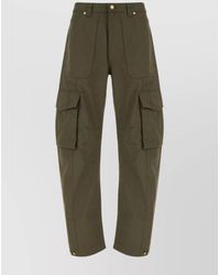Golden Goose - Cotton Blend Wide-Leg Cargo Trousers - Lyst