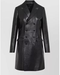 Tom Ford - Lamb Leather Double-Breasted Knee-Length Coat - Lyst