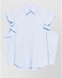 Moschino - Collared Top Long Sleeves Cut Out Shoulder - Lyst