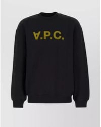 A.P.C. - Oversized Logo-Print Cotton Sweatshirt - Lyst