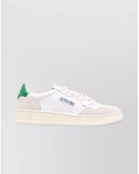 Autry - Leather And Suede Low Top Sneakers - Lyst
