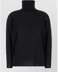 Gucci - Silk High-Neck Long-Sleeve Sweater - Lyst