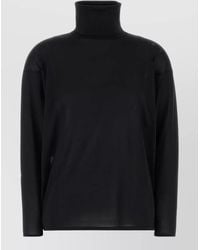 Gucci - Silk Turtleneck Sweater Long Sleeves Plain - Lyst