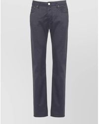 Jacob Cohen - Cotton Straight Leg Five Pocket Trousers - Lyst