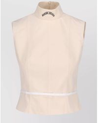 Moschino - Cotton Sleeveless Tank Top - Lyst