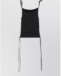 Balenciaga - Cotton Lace-Up Tank Top - Lyst