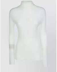 Fabiana Filippi - Cashmere Silk Wool Turtleneck Knitted Top - Lyst