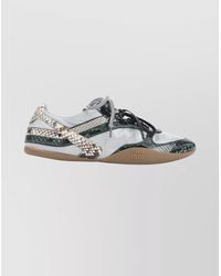 Miu Miu - Low-Top Lace-Up Shoes Mixed Textures - Lyst