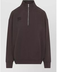 PANGAIA - Cotton Oversized Half Zip Sweatshirt - Lyst