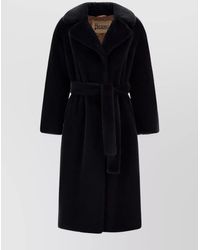 Herno - Long Coat With Belted Waist And Notched Lapels - Lyst