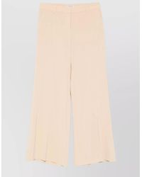 Alberto Biani - Cady Trousers Belt Loops Wide Leg - Lyst