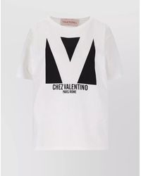 Valentino - Crew Neck Short Sleeves Top - Lyst