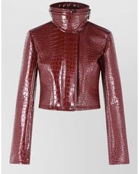 Sportmax - Patent Leather Cropped Jacket - Lyst