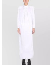 Raf Simons - Cotton Padded Shoulder Maxi Shirt Dress - Lyst