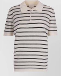 A.P.C. - Striped Polo Shirt - Lyst