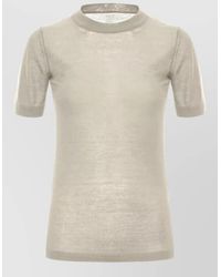 Malo - Short Sleeve Crew Neck Plain Top - Lyst