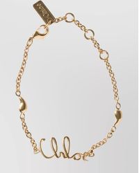 Chloé - Metal Logo Bracelet - Lyst