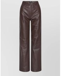 ROTATE BIRGER CHRISTENSEN - Leather Wide-Leg Trousers - Lyst