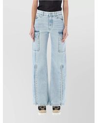 Stella McCartney - Cotton Wide-Leg Cargo Jeans - Lyst