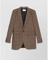 Saint Laurent - Cashmere Checked Single-Breasted Blazer - Lyst
