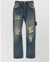 Undercover - Embroidered Denim Jeans Belt Loops Five Pockets - Lyst
