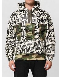 Dolce & Gabbana - Graffiti Camo Pocket Hoodie - Lyst