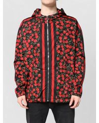 Dolce & Gabbana - Cherry Print Hooded Windbreaker Jacket - Lyst