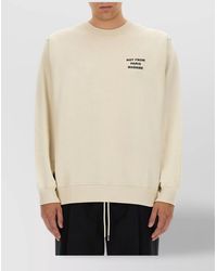 Drole de Monsieur - Cotton Logo Print Crew Neck Sweatshirt - Lyst