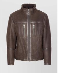 Belstaff - Tundra Shearling Jacket High Collar - Lyst