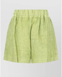 120% Lino - Linen Cropped Trousers - Lyst