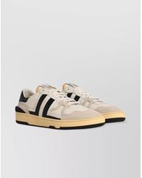 Lanvin - Leather Clay Low-Top Sneakers - Lyst