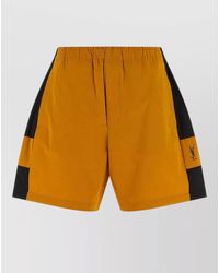 Saint Laurent - Cotton Color-Block Bermuda Shorts - Lyst