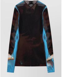 Jean Paul Gaultier - Long Sleeve Crew Neck Graphic Top - Lyst
