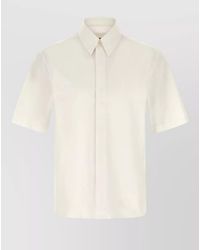Jil Sander - Cotton Logo Embroidery Shirt - Lyst