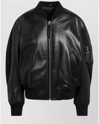The Attico - Leather Bomber Jacket - Lyst