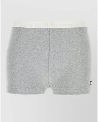 Entire studios - Stretch Cotton Shorts Button Detail Ribbed - Lyst