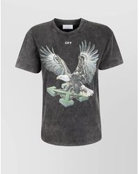 Off-White c/o Virgil Abloh - Cotton Washed Graphic Print Short-Sleeve T-Shirt - Lyst
