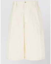 Willy Chavarria - Cotton Blend Bermuda Shorts Belt Loops Pockets - Lyst