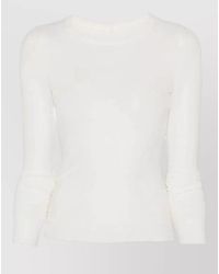 Rick Owens - Cropped Ribbed Long-Sleeve Knitted Top - Lyst