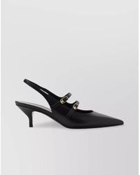 Celine - Leather Double Strap Mules - Lyst