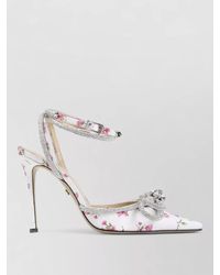 Mach & Mach - Floral Satin High-Heel Sandals - Lyst