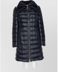 Herno - Water Resistant Padded Jacket Faux Fur Collar - Lyst