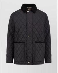 Burberry - Quilted And Padded Jacket - Lyst