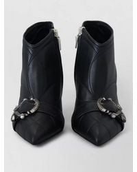 Dolce & Gabbana - Leather Quilted Buckled Ankle Boots - Lyst